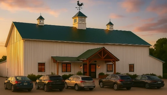 On-farm market and butcher shop render