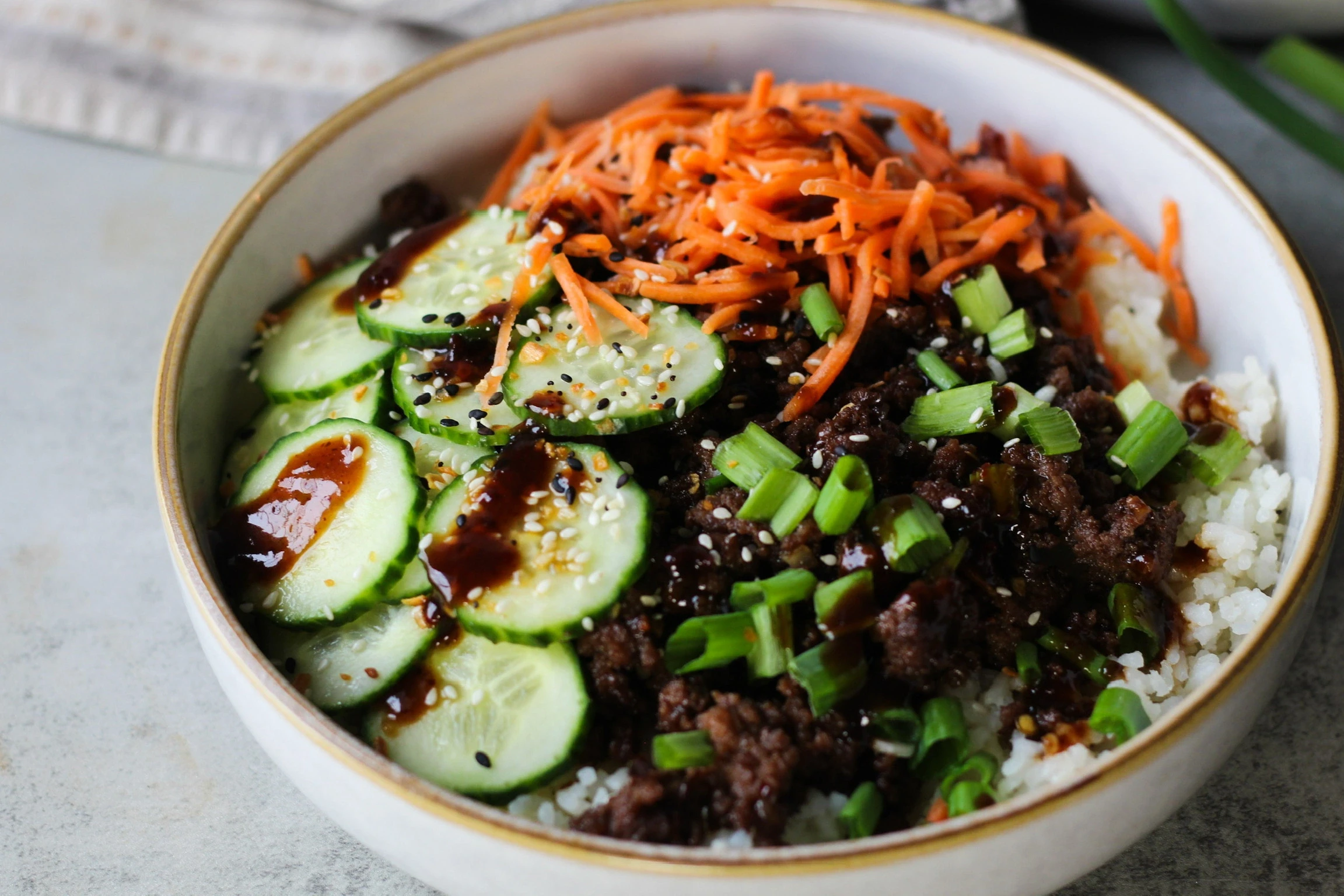 Korean Beef Bowl with Primal Ground Beef