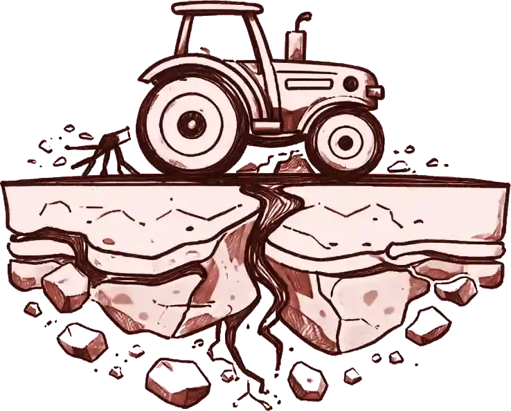 Soil degradation icon