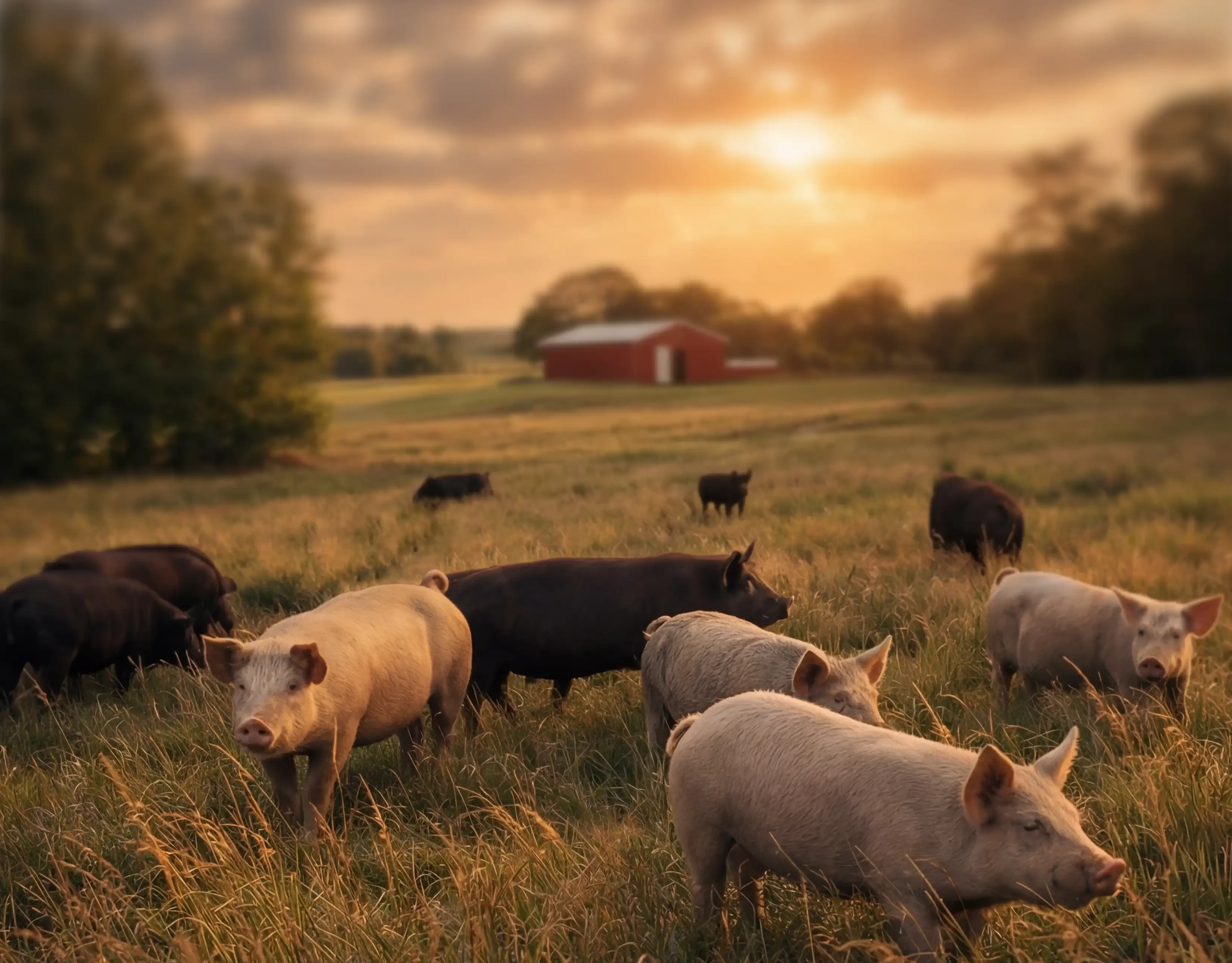 Pigs in pasture