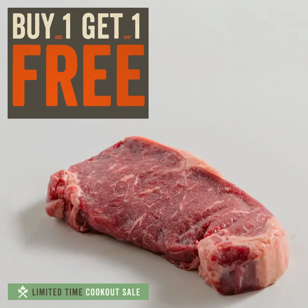 Beef New York Strip Steak (BOGO)