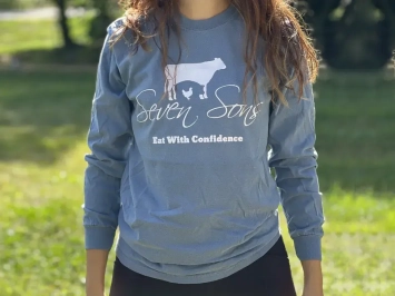 Long Sleeve T-shirt, Blue Jean (L)