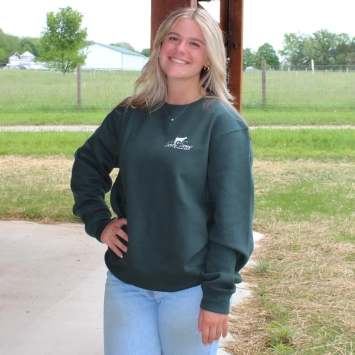 Fleece Crew Neck Sweater Forest Green (L)