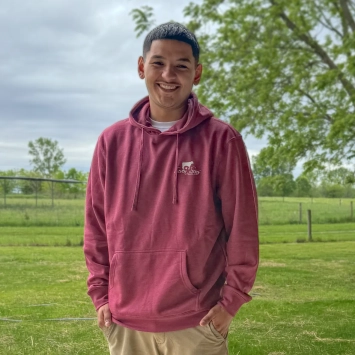 Fleece Hoodie Heathered Cardinal (L)